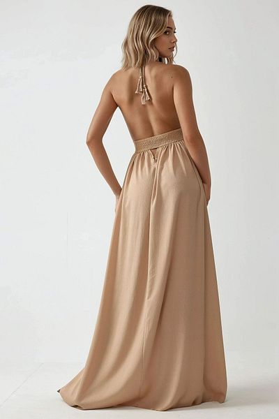 Hiccup V Neck a Form Gipeli Maxi Dress