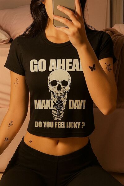 1blood Go Ahead Make My Day γυναικείο μπλουζάκι