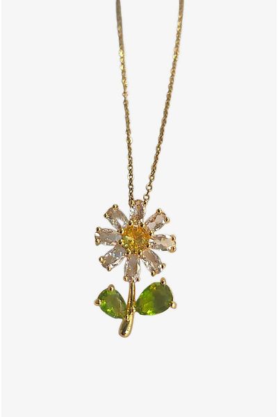 roseberry Floral Steel Necklace - R1537