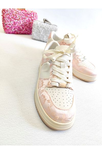 Of&Off Women's Genuine Leather Imported Patterned Shoes