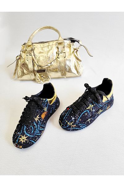 Of&Off Women's Pop Art Genuine Leather Shoes