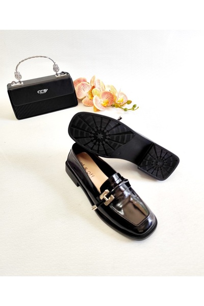 Of&Off Women's Genuine Leather Patent Leather Casual Shoes