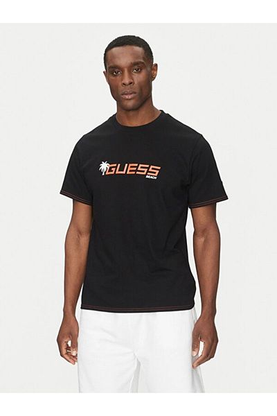 Guess Ss Cn Palm Men's Regular Fit T-Shirt