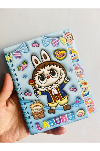 synshop Labubu Sticker Label Sticker 16 Sheets (300 Pieces) Waterproof + Opaque 8 Sheets Notepad