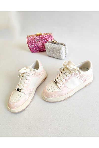 Of&Off Women's Genuine Leather Imported Patterned Shoes