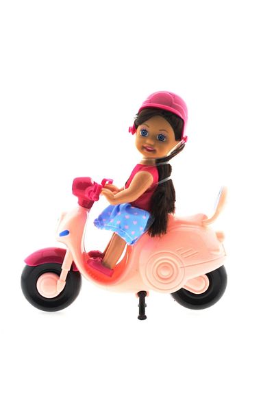 Emper Cute Doll Mini Baby and Pink Vespa