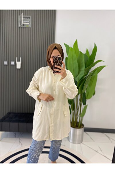 My Magazin Pamuklu tesettür gömlek