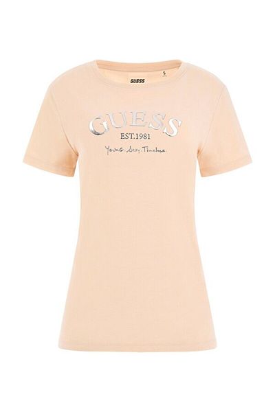 Guess Margot Ss T-Shirt Women Cream T-Shirt V5Rı16J1314-A13W