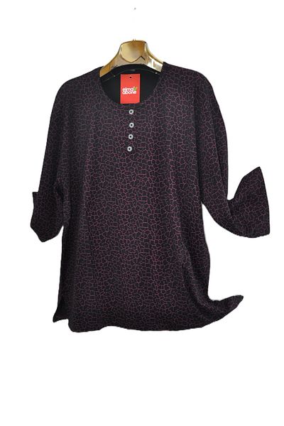 elma abone Super Battal Truvakar Sleeve Combed Bluz