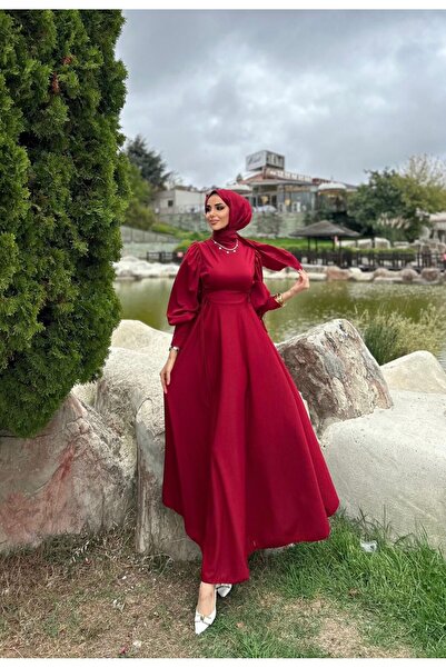 ZÜBİŞ BUTİK MİRAY Beli İpli Tesettür Elbise