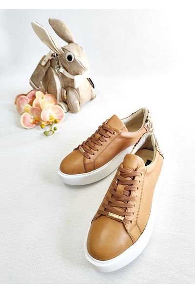 Of&Off Women's Genuine Leather Lace up Shoes