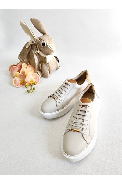 Of&Off Women's Genuine Leather Lace up Shoes