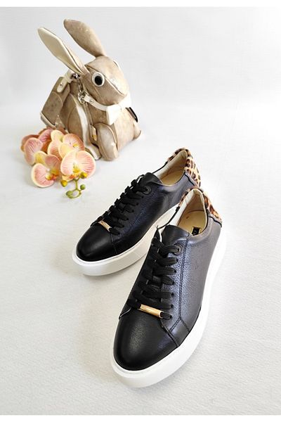 Of&Off Women's Genuine Leather Lace up Shoes
