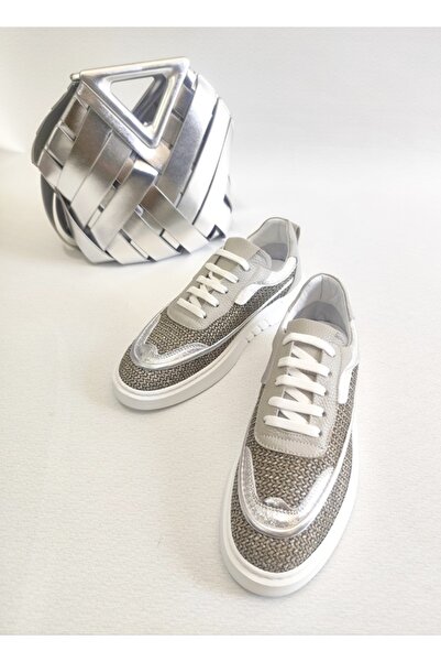 Of&Off Women's Genuine Leather Textured Shoes