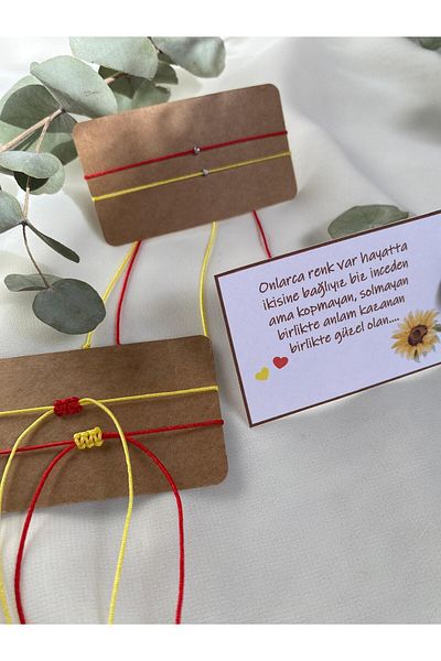 sabiha aksesuar Fan Couple Bracelet,Rope Bracelet(with Note)