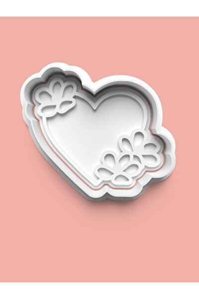 AKTASTORE قالب بسكويت على شكل قلب على شكل زهرة وقالب عجينة السكر