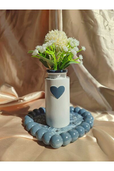 Home Dekoratif hediyelik pinterest kalpli çiçekli vazo ve kalpli tabak takımı...