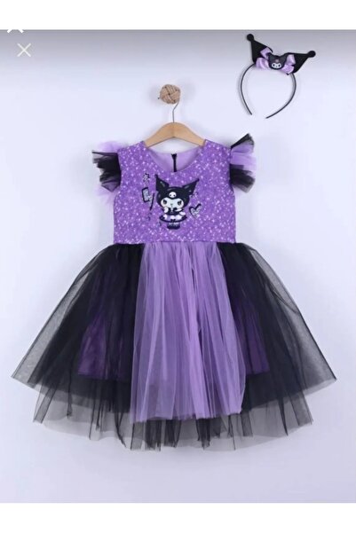 BEGONYA BEBECE KIDS kuromi taçlı özel gün kutlamaları icin elbise