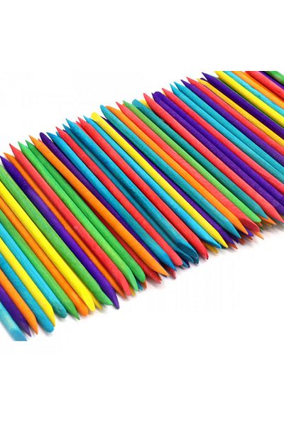 GIRLS CORNER Orange sticks set of 100 pieces - Multicolor