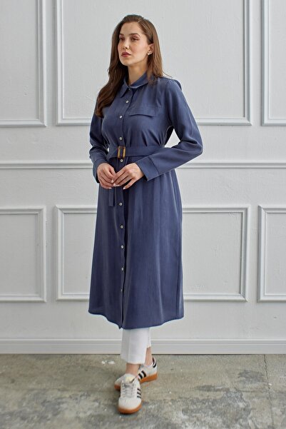 QANU Tokalı Gömlek Lacivert