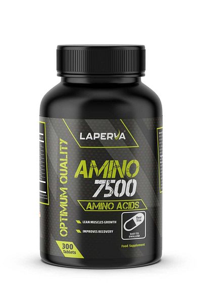 Laperva Amino Tablets - 7500mg, 300 Tablets - Lean Muscle Growth, Vegetarian Friendly - Essential Am