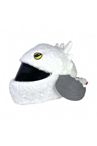 OEM Husa Amuzanta Casca Moto Dragon Alb