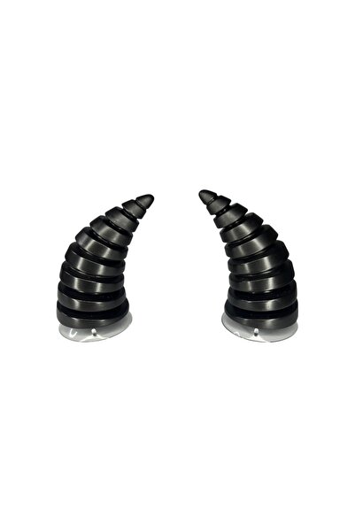 OEM Set 2 Coarne Mari Inelate Casca Moto / Ski / ATV Negru