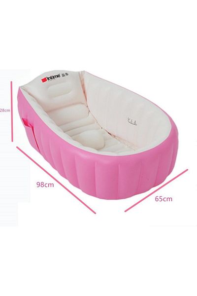 Picodino InTime inflatable baby bathtub, ergonomic and compact design, pink
