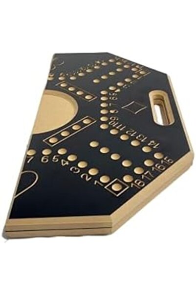 ALBADER , Numbered Foldable Jackaroo Wooden Board Game For 4 Players, Jacaroo Family Board Game