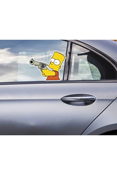 MS Major Selection بارت سيمبسون زجاج، مرآة، سيارة، سيارة، سيارات، دراجة نارية، خوذة، ملصق كمبيوتر محمول 7 قطع