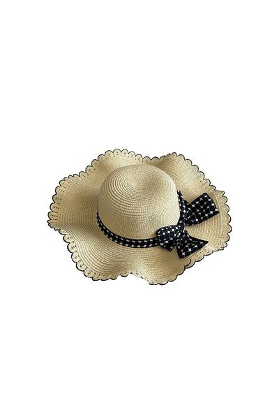 MUK's Beauty Tools Bow Daisy Model Women's Straw Hat Beach Hat