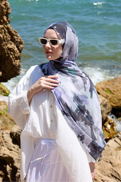 Modakaşmir شال ميرليا بنمط القمر