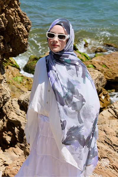Modakaşmir شال ميرليا بنمط القمر