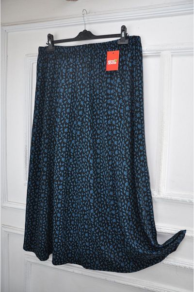 elma abone Plus Size Pigment Combed Cotton Elastic Mother's Skirt