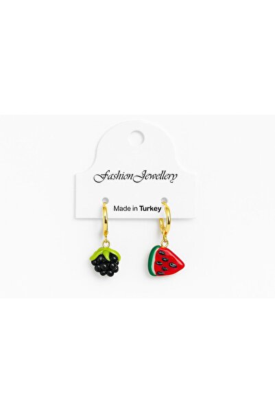 Arsglass Steel Earrings Glass Strawberry Blackberry Earrings
