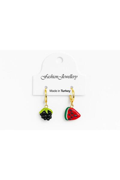 Arsglass Steel Earrings Glass Strawberry Blackberry Earrings