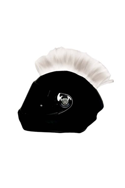 OEM Creasta Punk Casca Moto Alb