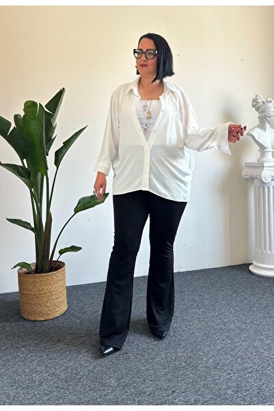 Vio Moda Büyük Beden Zr Crepe Lycra Spanish Trousers