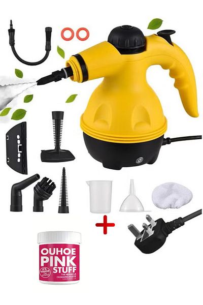 Primo Plus 1000W Steam Cleaner with 9 Pieces for Whole House Cleaning with 100g Magic Cleaning Paste Gift