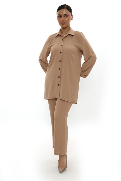 Butik Aerobin Linen Tunic Pants Suit