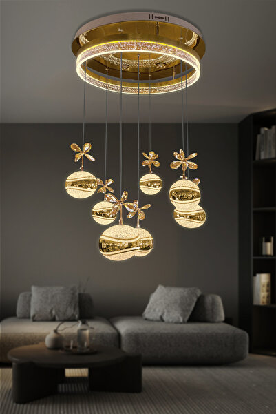 RSCOLLECTIONS 7 li Eliza Top Modern Sarkıt Led Avize