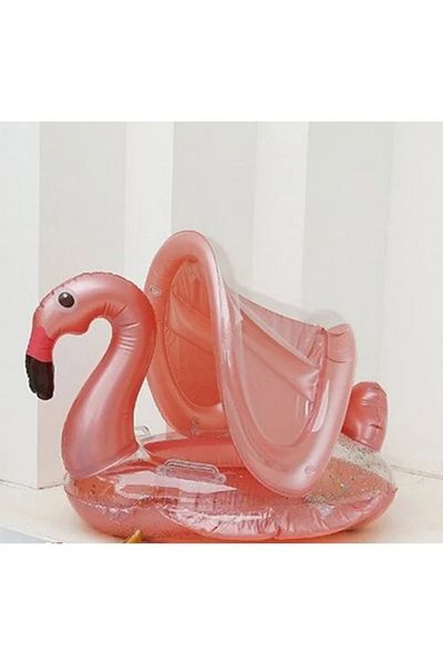 Picodino Pink inflatable ring, flamingo shape