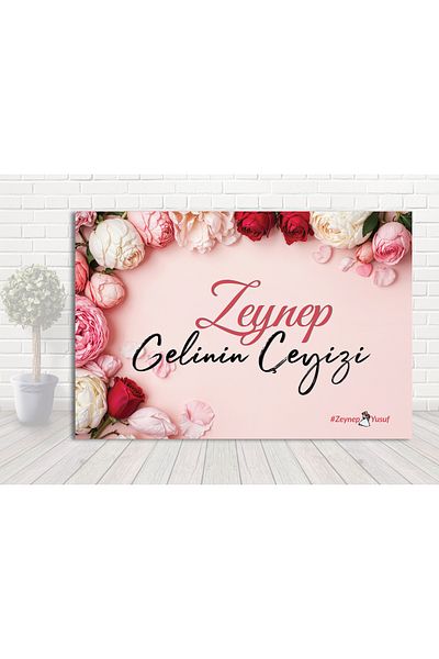 Kentsoylu Dower Parcel Bundle Tag for Bride Name Custom Design - A4 Size- 10 Pack Self Adhesive