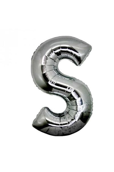 No8 Home S Letter Foil Balloon Silver Color 40 Inch