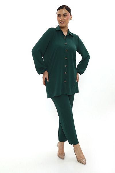 Butik Aerobin Linen Tunic Pants Suit