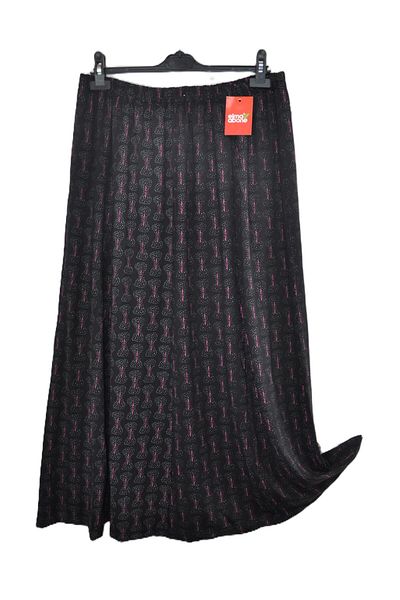 elma abone Plus Size Pigment Combed Cotton Elastic Mother's Skirt