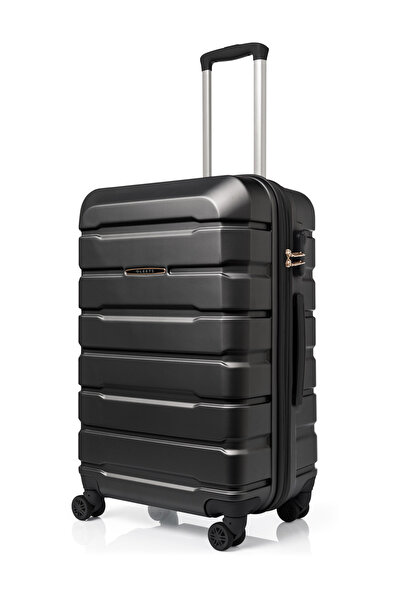 OLEETS Unisex 4 Tekerli Kilitli Orta Boy Valiz Bavul