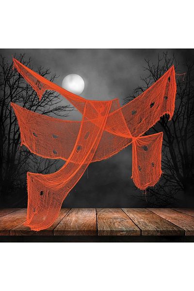 No8 Home Orange Color Creepy Decor Curtain 72x190 Cm