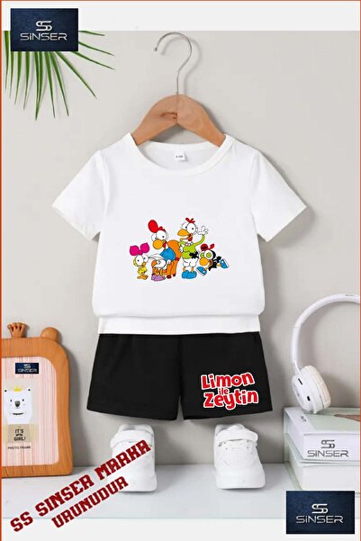 SS SİNSER Tricou cu gât rotund cu imprimeu special „LIMON OLIVE MULTIPLE FAMI...