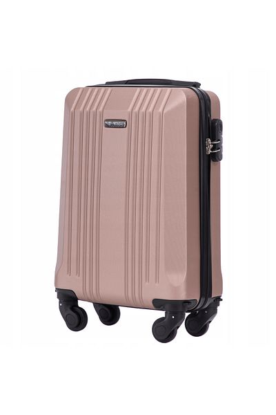 OEM Wings KESTREL 18" Cabin Luggage - Rose Gold, ABS, 4 Detachable Wheels